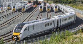 Class 800 rolling stock built by Hitachi Rail. Image via Hitachi Rail.